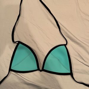 NWOT Blue Triangl Bikini Top